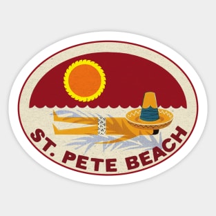 St. Pete Beach Florida Saint Petersburg Vintage Style Travel Vacation Sticker